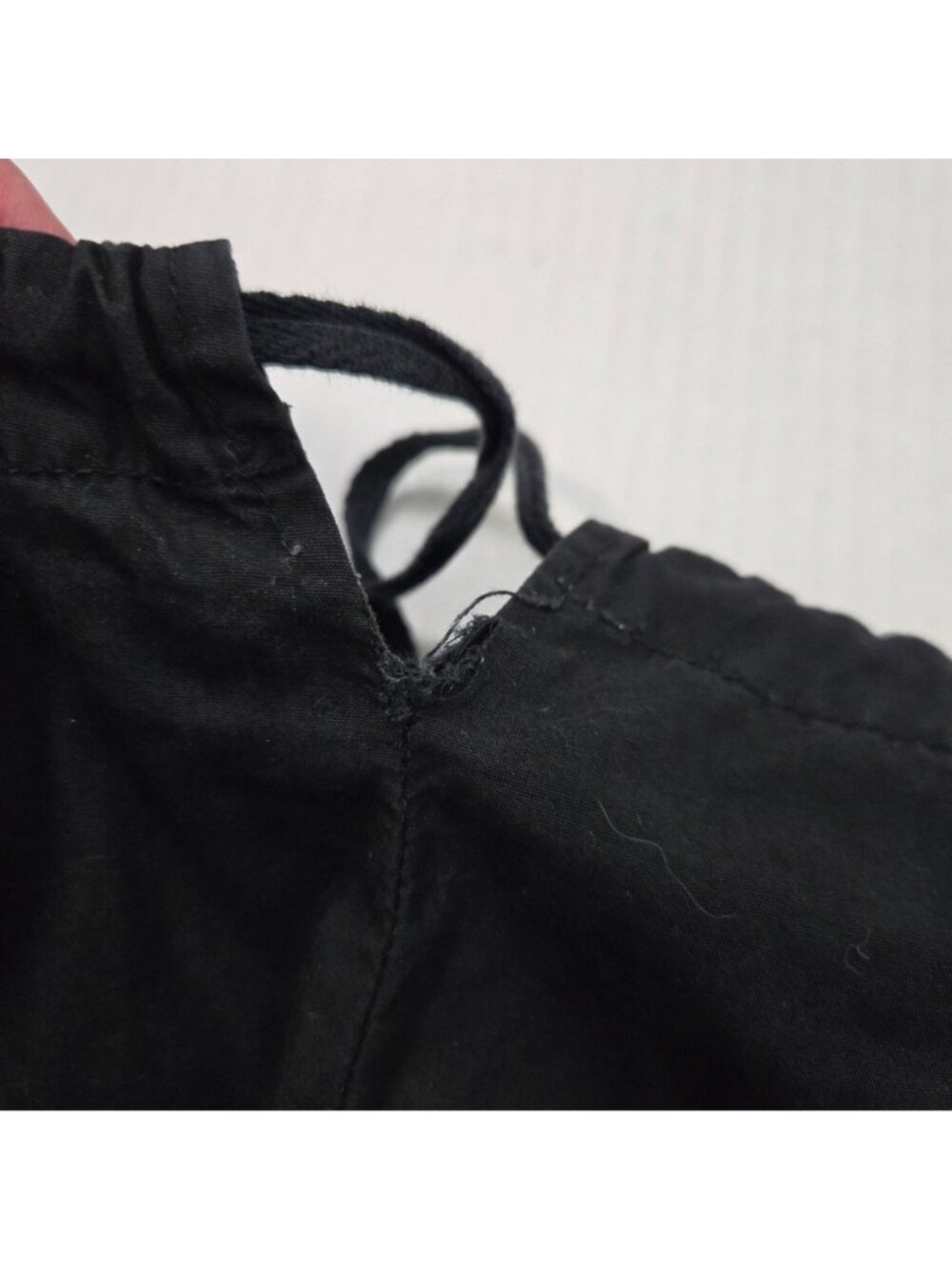 XCVI Wearables Asymmetrical Cinched Drawstring Cargo Midi Skirt Size L Black - Picture 7 of 9
